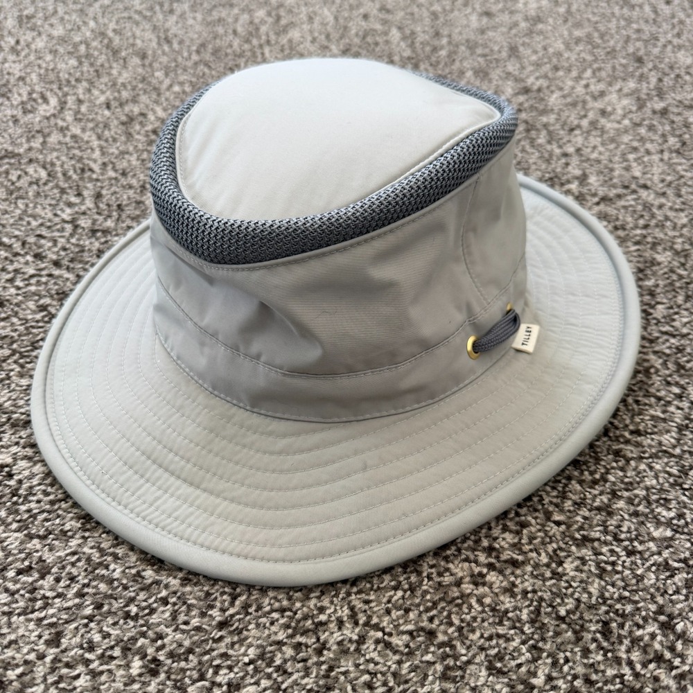 Tilley The Airflo Classic Sun Hat Gray Men's Size 7 1/4 M 2" Wide Brim UPF 50